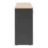 SIDEBOARD ALARA - svart, Modern, metall/trämaterial (128/87/40cm) - Mömax