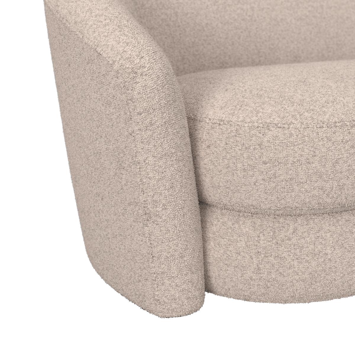Canapea ISABEL - crem, Modern, lemn/textil (197/72/86cm) - Bessagi Home