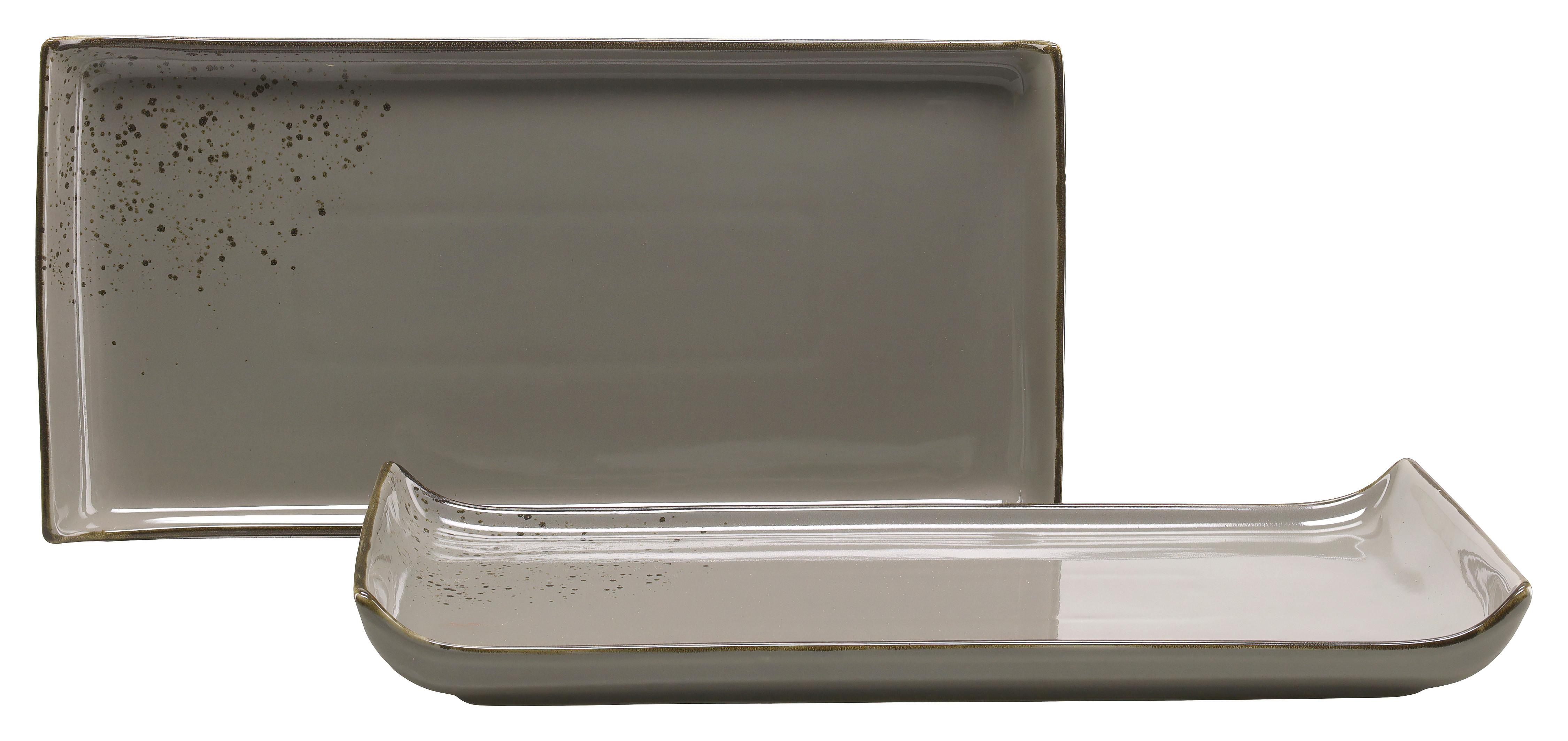 Set Pladnjev Za Serviranje Stone, 2-Delni - siva, Trend, keramika (16,5/33cm) - Creatable