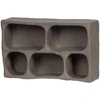 Wandregal Clay Grau - Grau, Design, Papier (45/70/23cm) - Livetastic