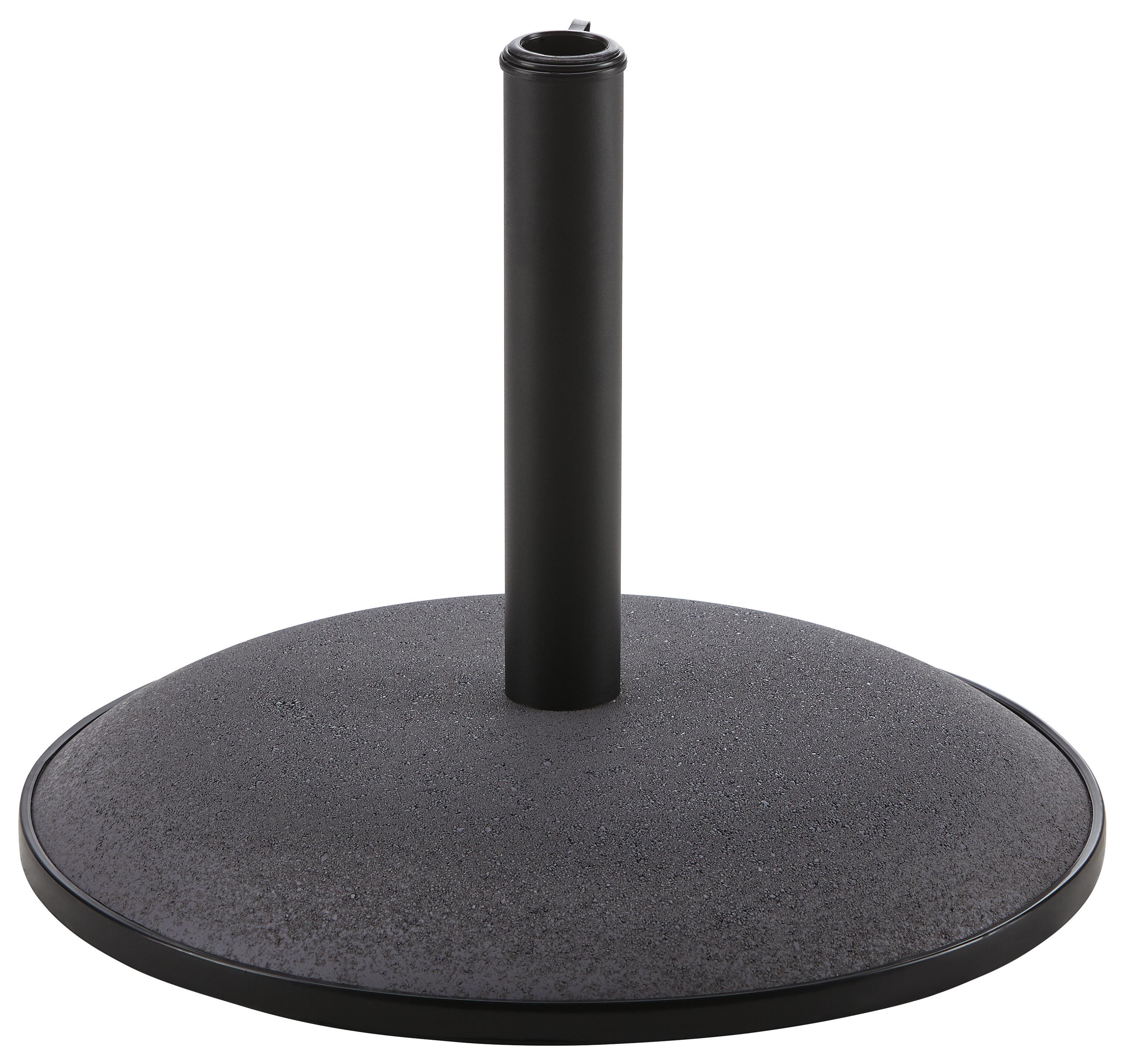 Sonnenschirmständer Riom in Anthrazit - Anthrazit, MODERN, Kunststoff/Stein (45/33cm) - Mömax modern living