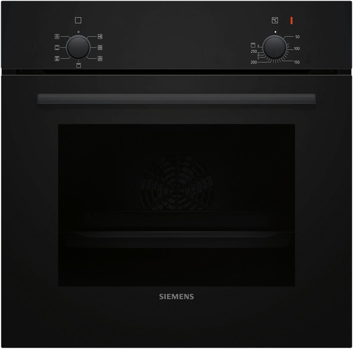 Backofenset EQPOWER03K Schwarz - Schwarz, MODERN, Glas/Metall (59,4/59,5/54,8cm) - Siemens
