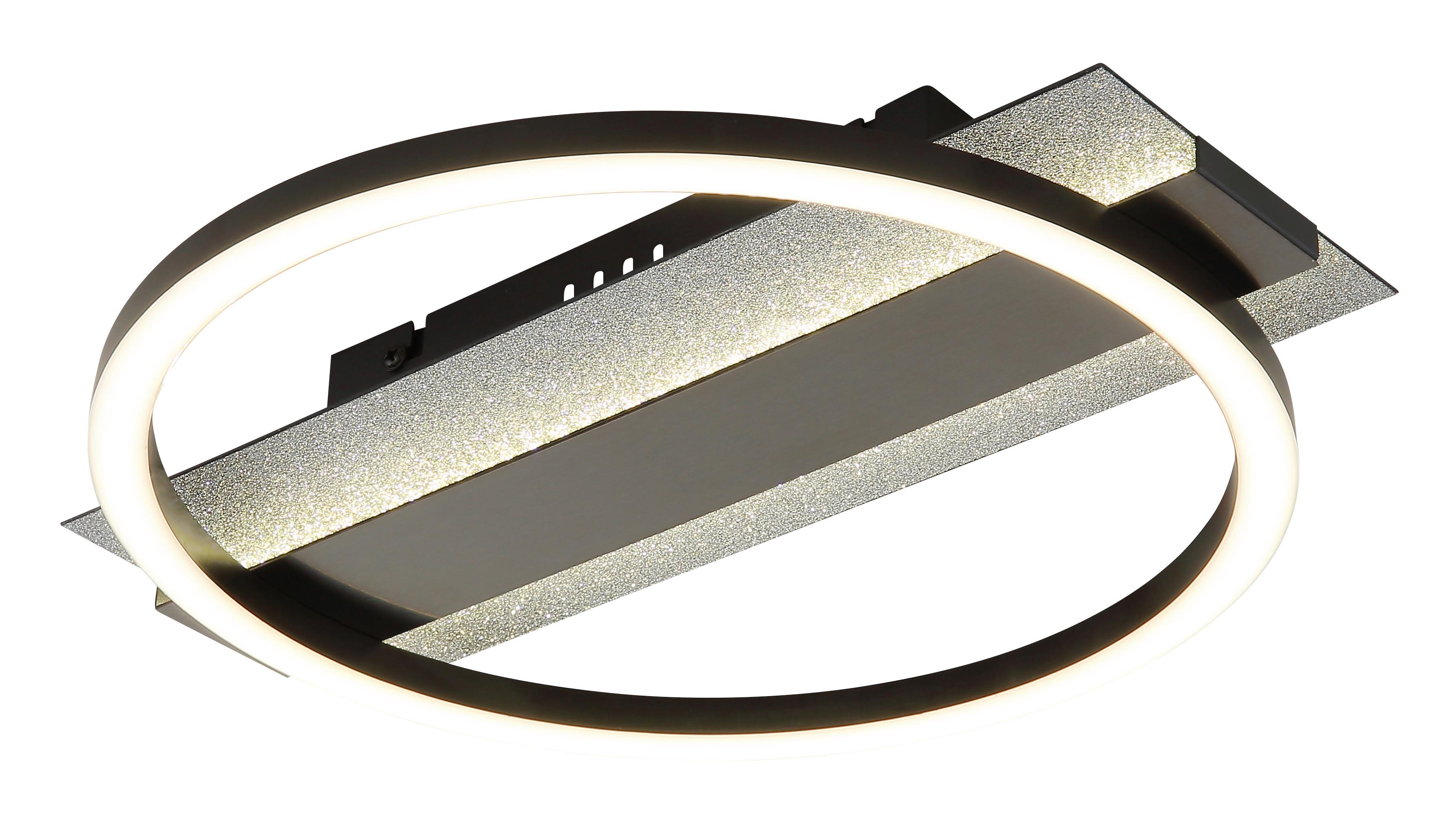 Led Stropna Svjetiljka Norberto - bijela/srebrne boje, Design, metal/plastika (34,2/6,8/30cm) - Globo