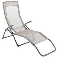 Ležalnik Siesta - rjavosiva, Moderno, tekstil (133/65/36cm) - Mömax