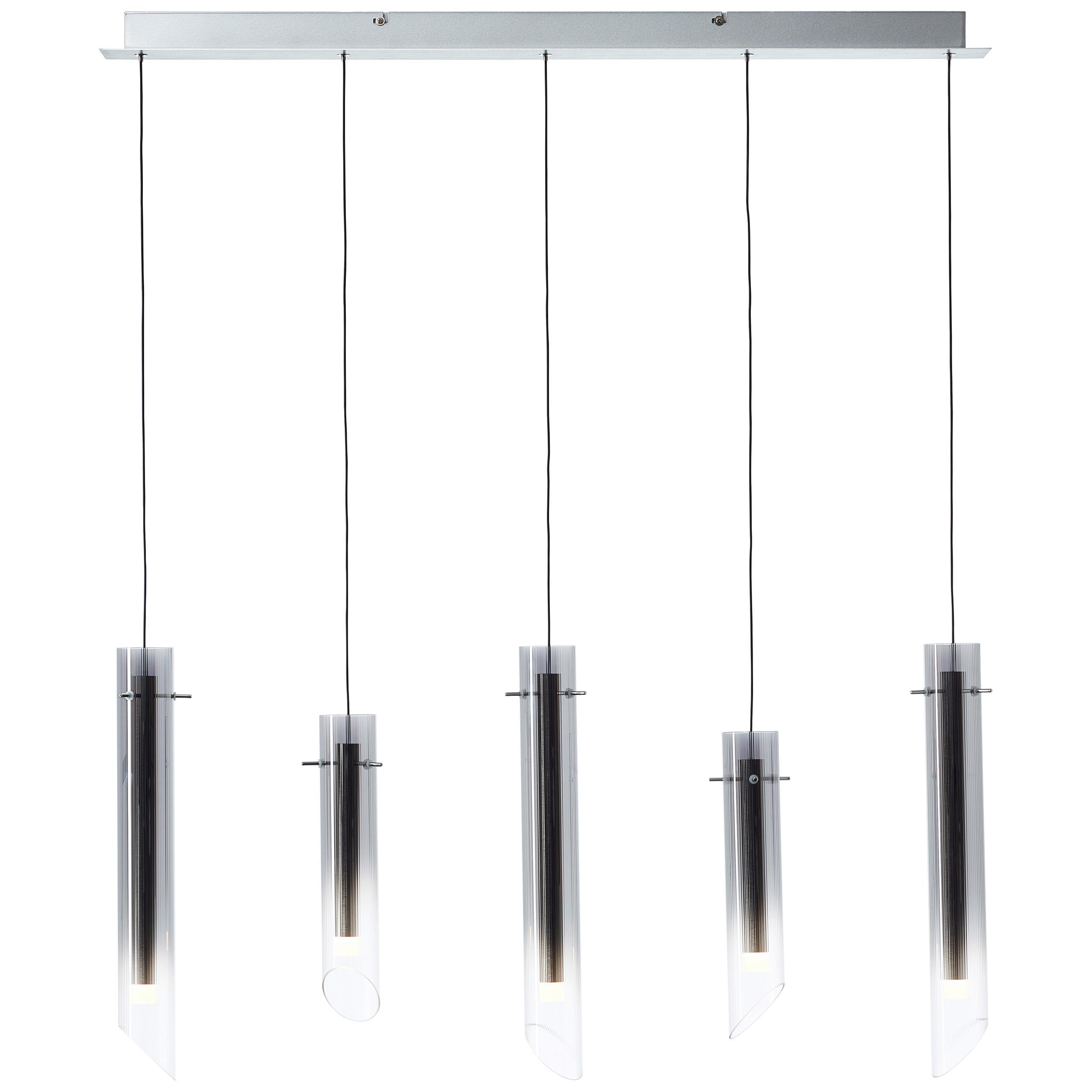 Hängeleuchte Henriette Chromfarben max. 20 Watt - Chromfarben, Design, Glas/Metall (90/8,5/150cm) - Brilliant