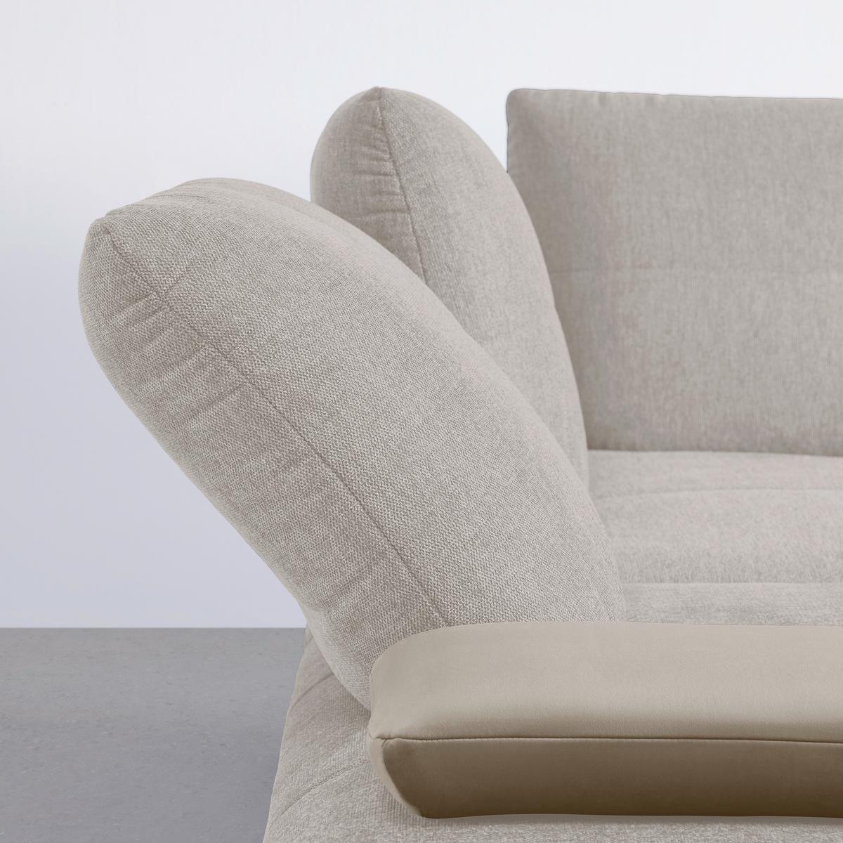 Wohnlandschaft Trendy Sandfarben/Beige - Sandfarben/Beige, MODERN, Holzwerkstoff/Textil (250/93/310cm) - Premium Living
