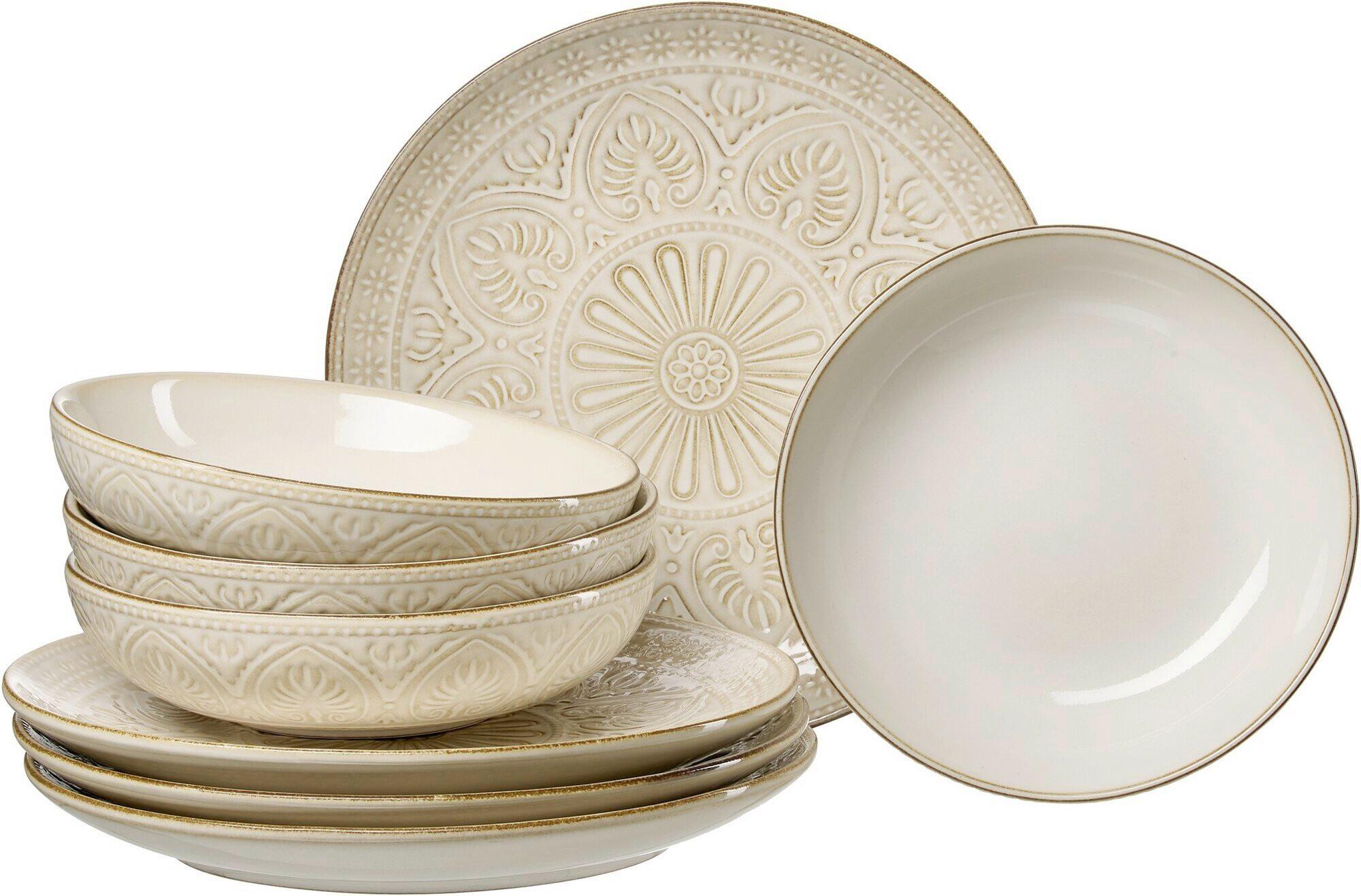 ZASTAWA STOŁOWA OMARA - kremowy, ceramika (30/29/23cm) - Ritzenhoff Breker
