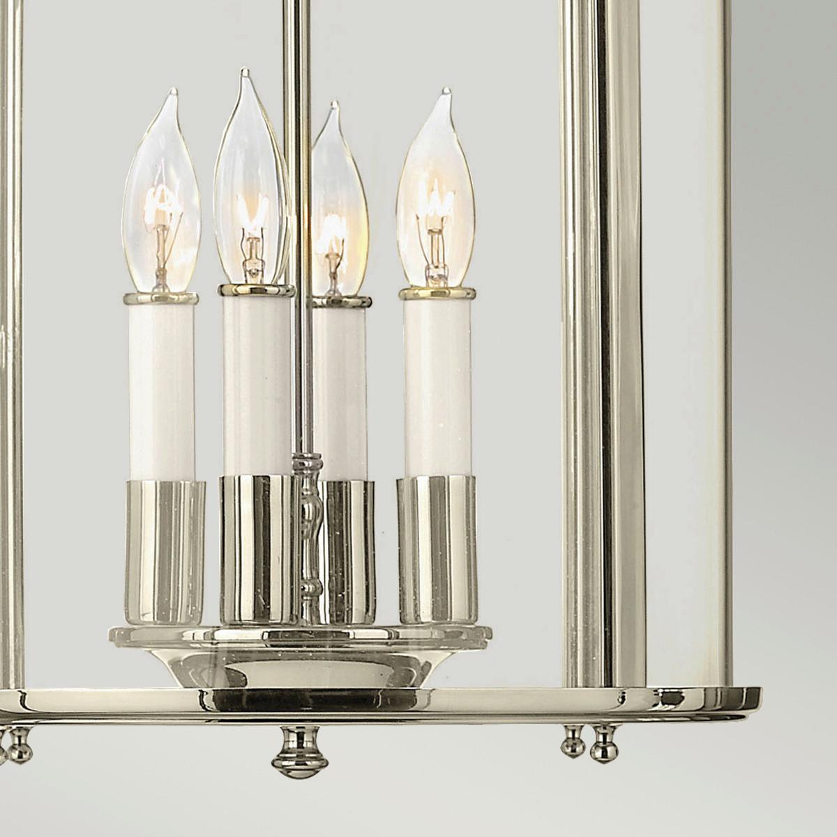 Függőlámpa Hk-Gentry-P-M-Pn - nikkelszínű, Natur, üveg/fém (29.7/61cm) - Elstead Lighting