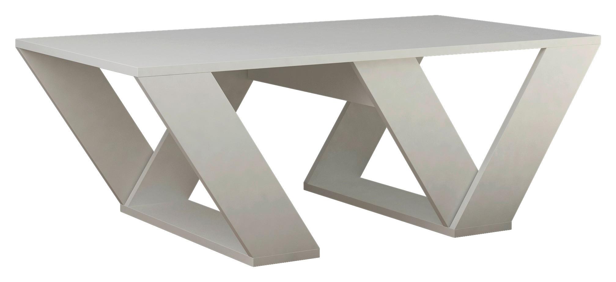 Couchtisch Pipra ca. 120x40x60 cm Weiß - Weiß, Design, Holzwerkstoff (120/40/60cm) - Livetastic