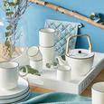 Becher Agnes Weiß - Weiß, Keramik (4/7cm) - Premium Living