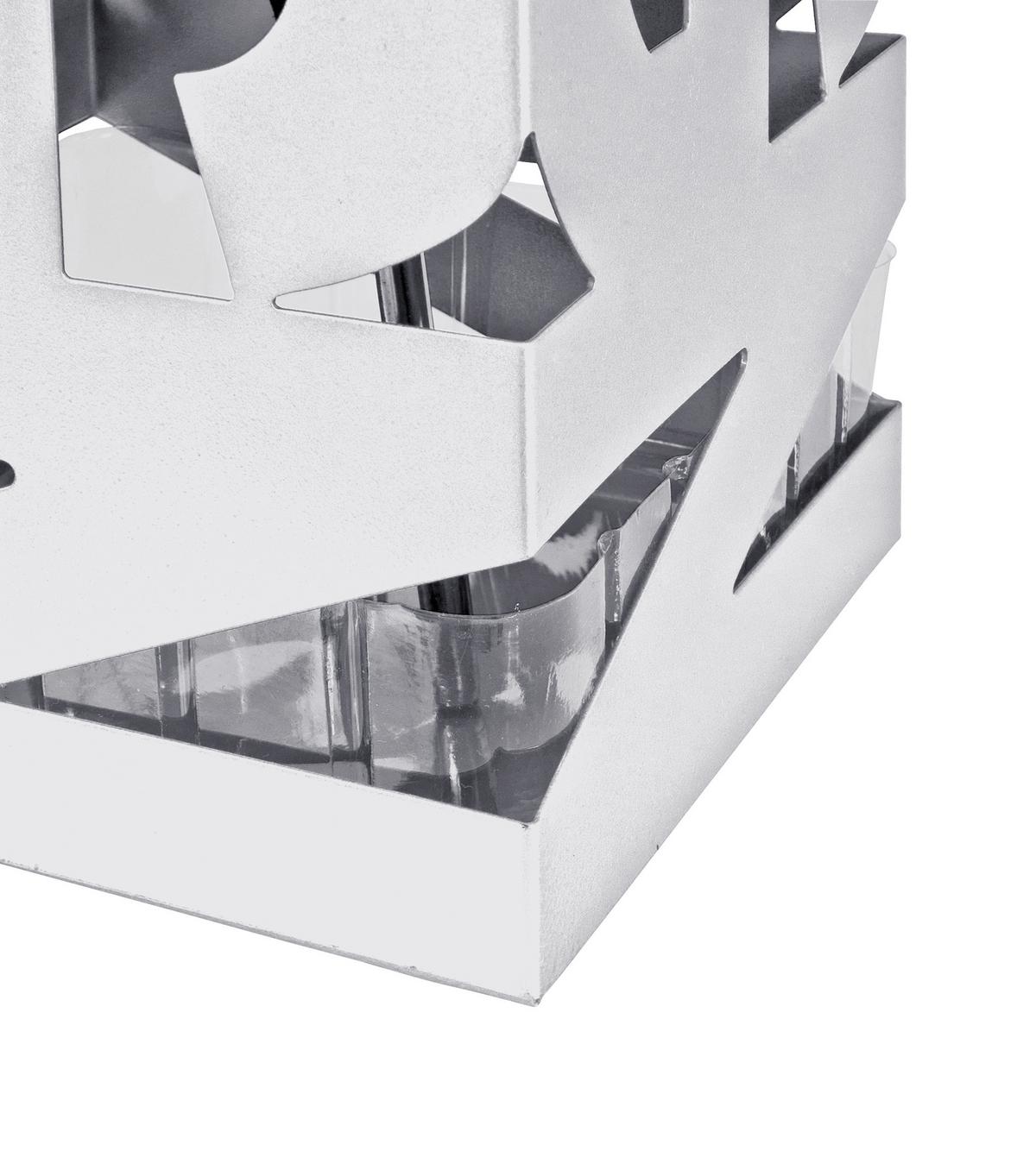 STOJAK NA PARASOLE DESIGN - biały, Design, metal (16/48/16cm)