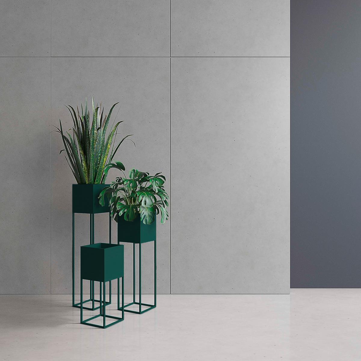 Blumenständer Smaragdgrün - Smaragdgrün, Basics, Metall (19/47/19cm)