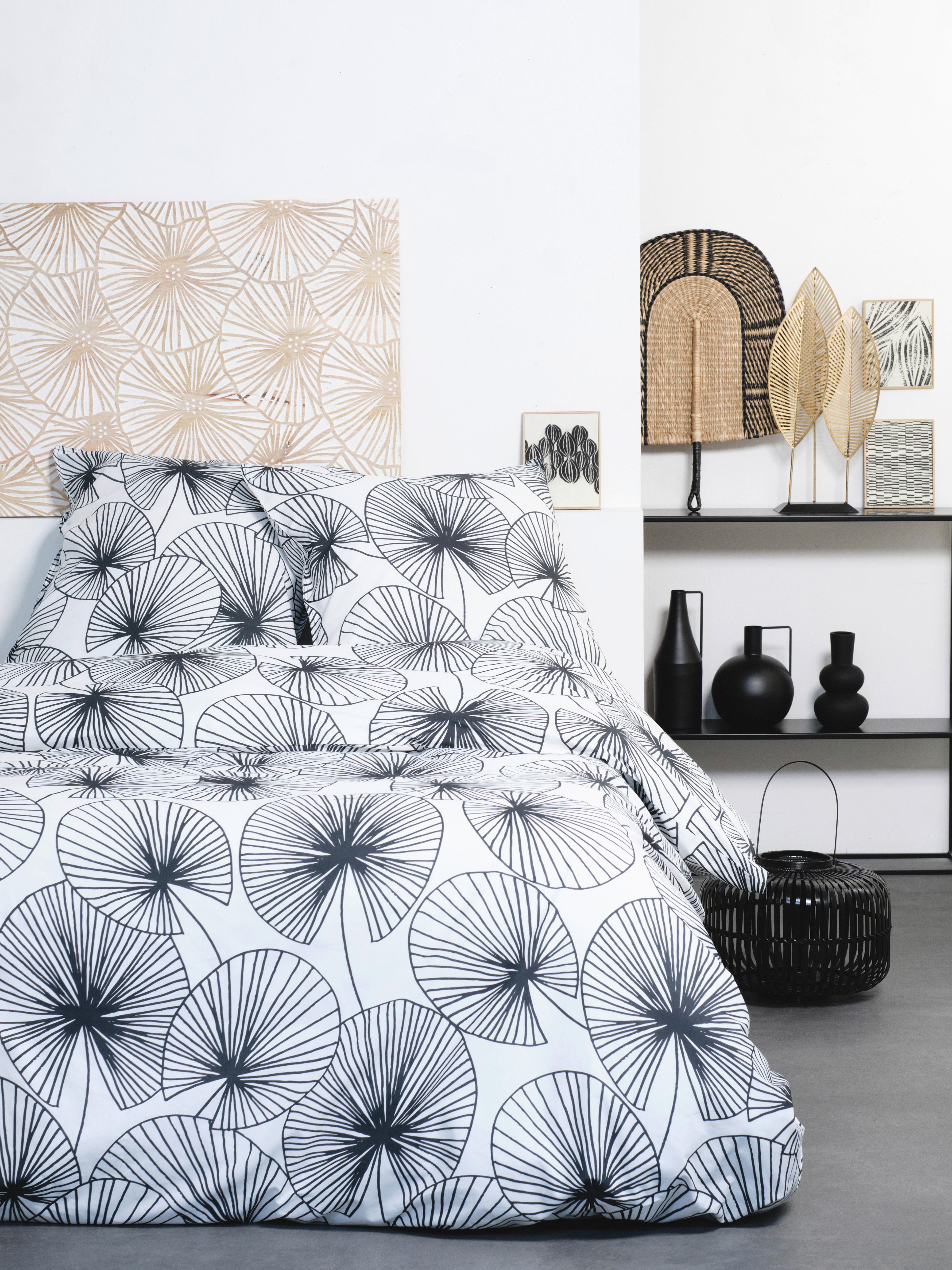 Ágyneműhuzat-garnitúra Thekla - fekete/fehér, Natur, textil (140/200cm) - Bessagi Home