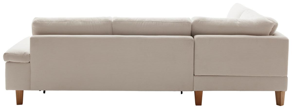 Wohnlandschaft Corvara 2.0 - Weiss/Eichefarben, Konventionell, Holz/Holzwerkstoff (220/86/286cm) - Premium Living