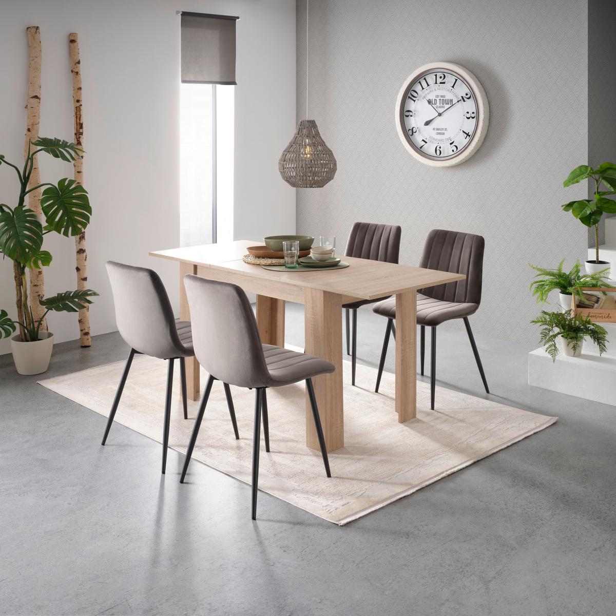 Ausziehtisch Bianca in Eiche ca. 110-164x70x76 cm - Eichefarben, Holzwerkstoff (110-164/70/76cm) - Based