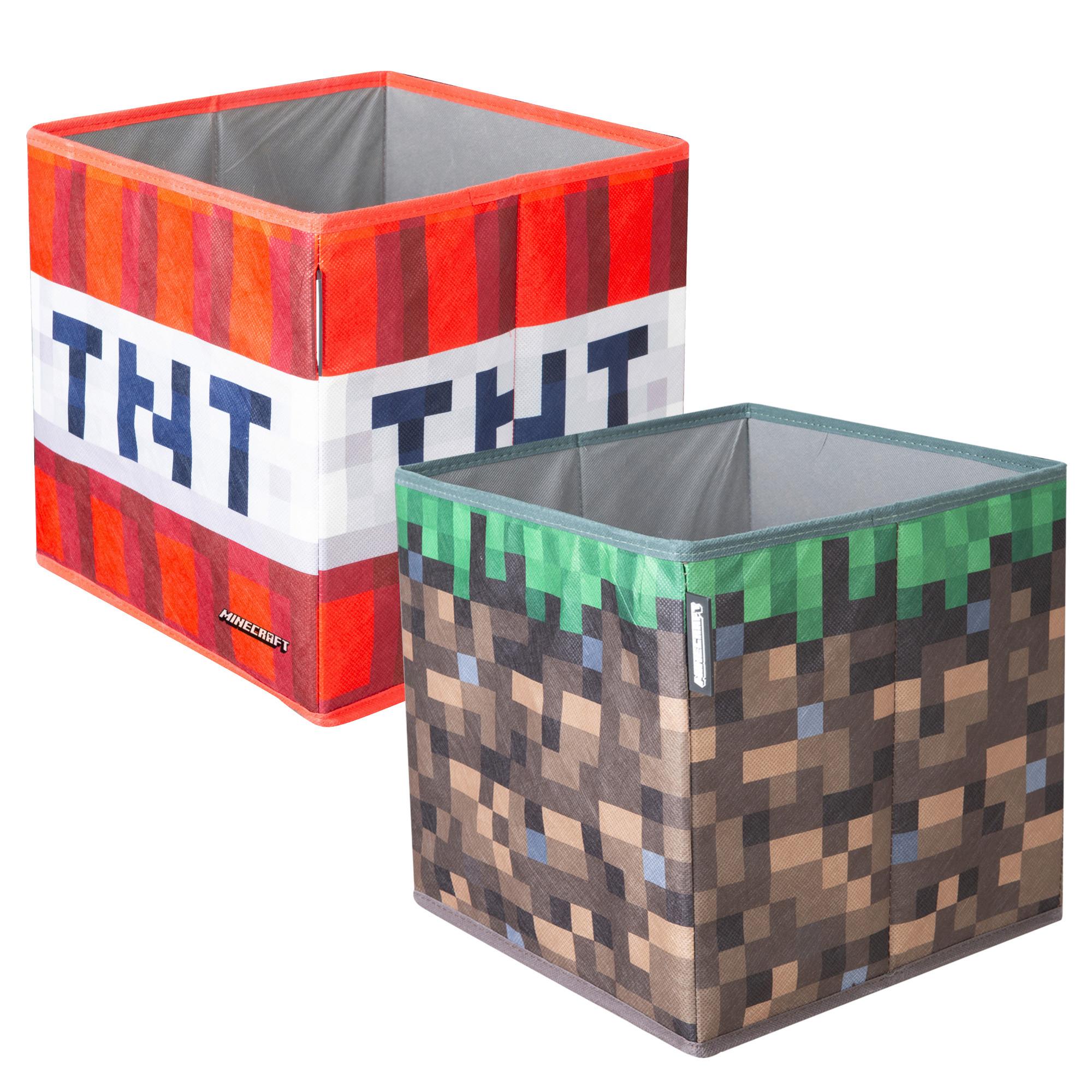 Zložljiv Zaboj Minecraft, 2 Kos - večbarvno, Moderno, tekstil (27/27/27cm) - Minecraft