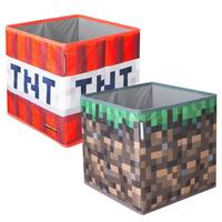 Zložljiv Zaboj Minecraft, 2 Kos - večbarvno, Moderno, tekstil (27/27/27cm) - Minecraft
