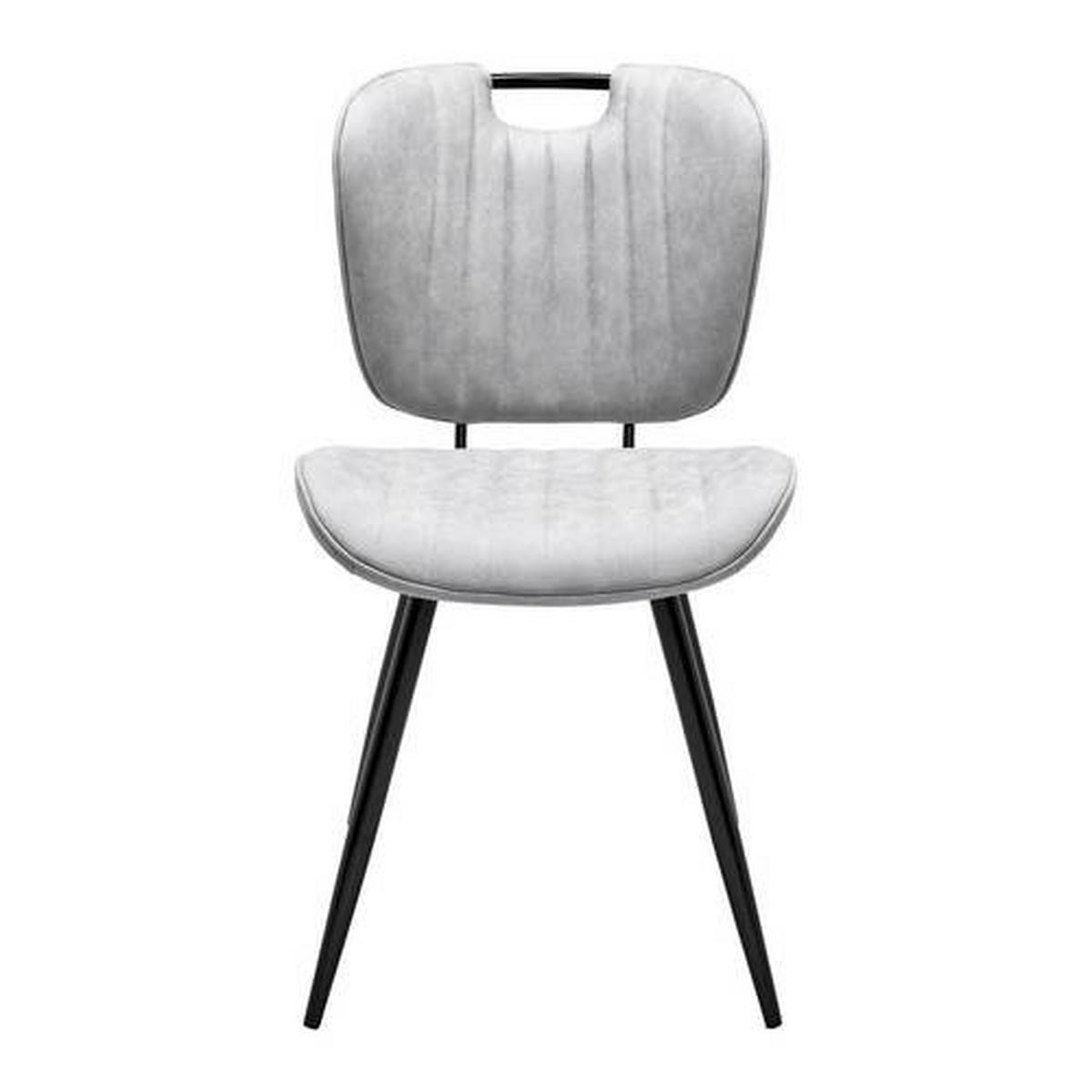 KRZESŁO HINA - jasnoszary/czarny, Modern, metal/drewno (46/84/57cm) - Bessagi Home