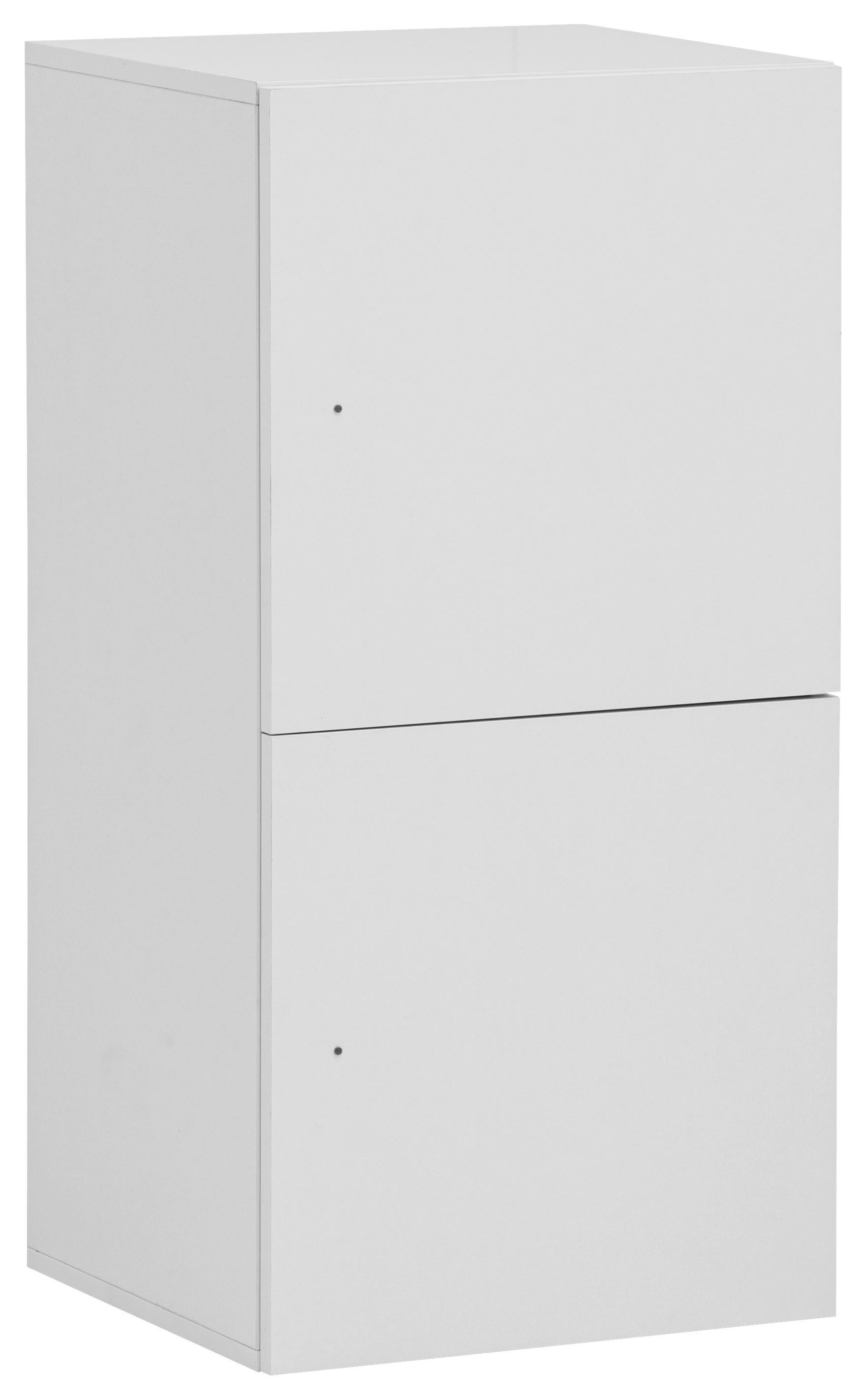 Garderobna Omara Locked, Bela - bela, Design, leseni material (45,4/92,6/40,7cm) - MID.YOU