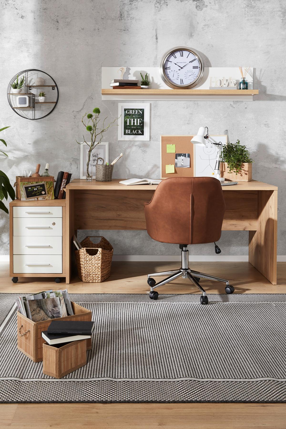 Íróasztal Profi - tölgyfa színű, Modern, faalapú anyag (160/76/80cm) - Ondega