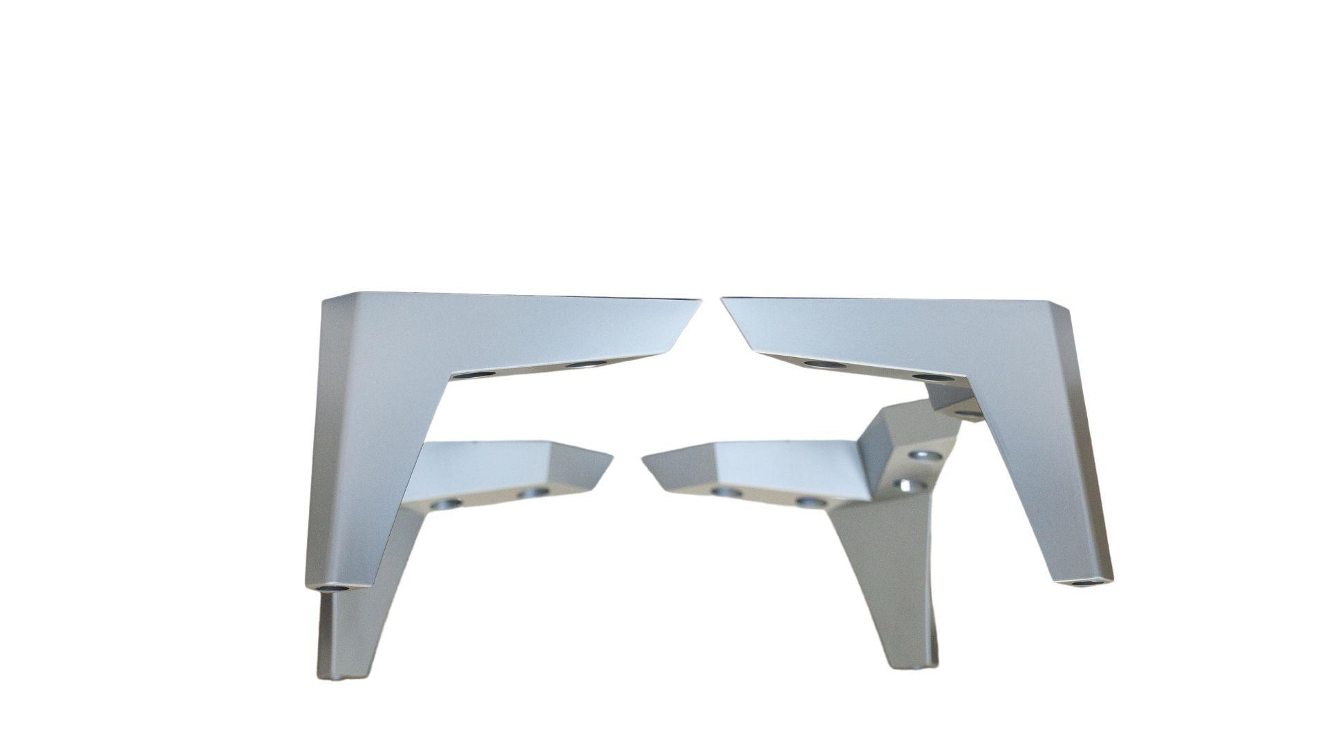 Fußset Unit in Alufarben - Alufarben, MODERN, Kunststoff (12cm) - Based