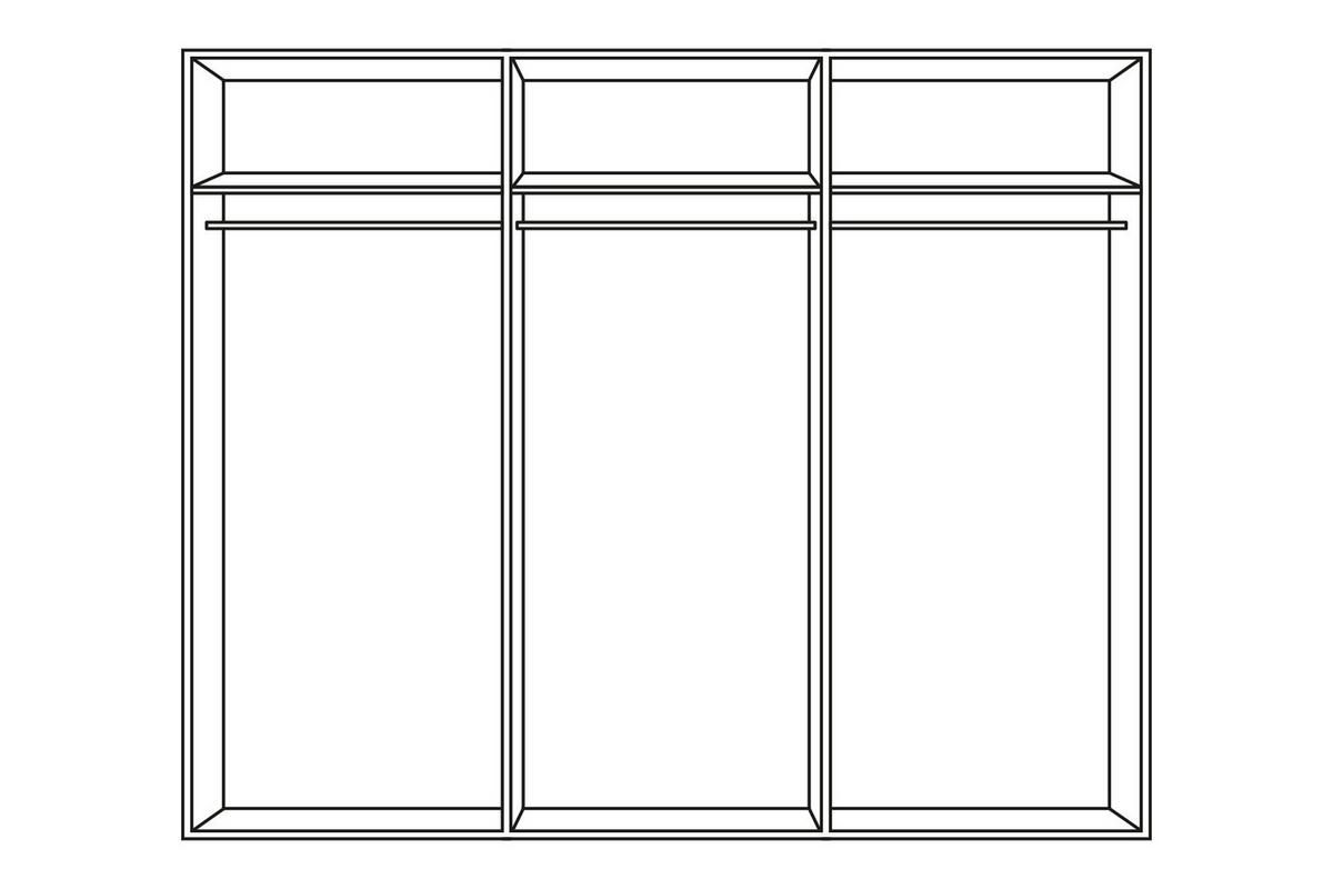 DULAP USI ROTATIVE DESPINA - alb, Konventionell, material pe bază de lemn (271/210/54cm)
