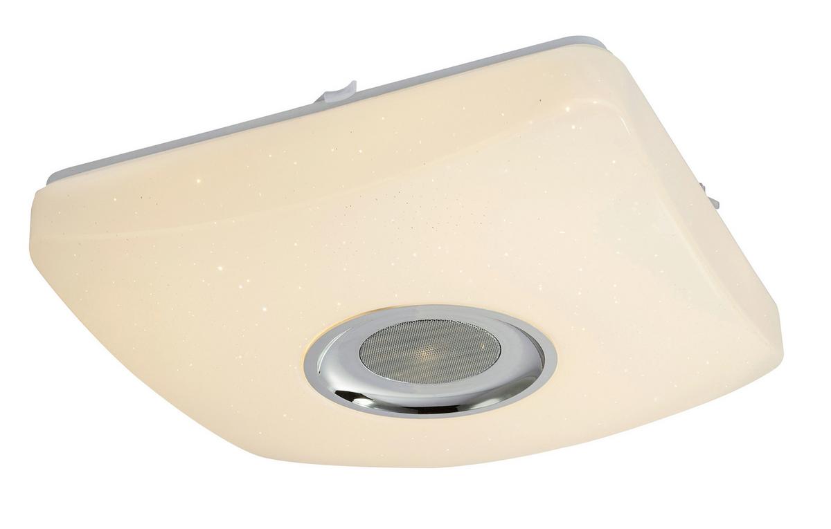 Stropna Led-svetilka Ayleen, S Sijalko - barve kroma/bela, Basics, kovina/umetna masa (36,5/36,5/9cm) - Globo