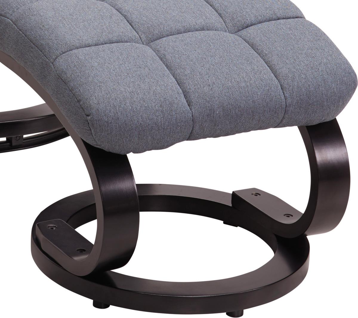 ZESTAW FOTELI RELAKSACYJNYCH DAMIAN - czarny/szary, Modern, metal/tkanina (67/78/94cm) - MID.YOU