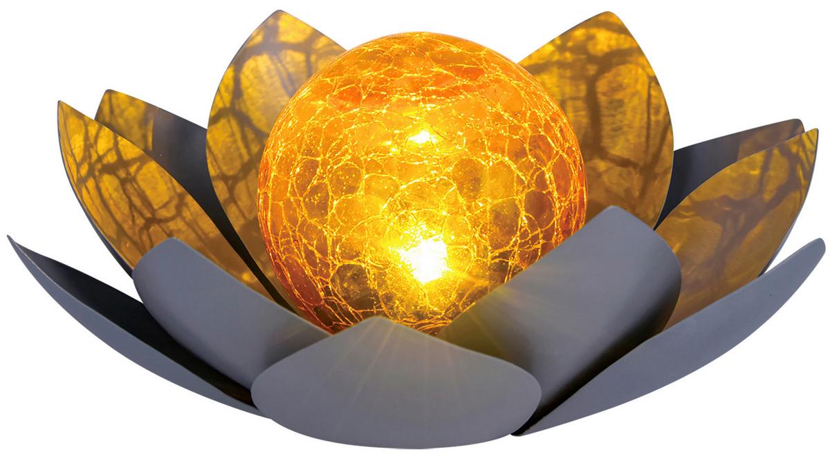 LED-Aussenleuchte Ricarda max. 0,06 Watt - Grau, Konventionell, Glas/Kunststoff (25/12,5cm) - Modern Living