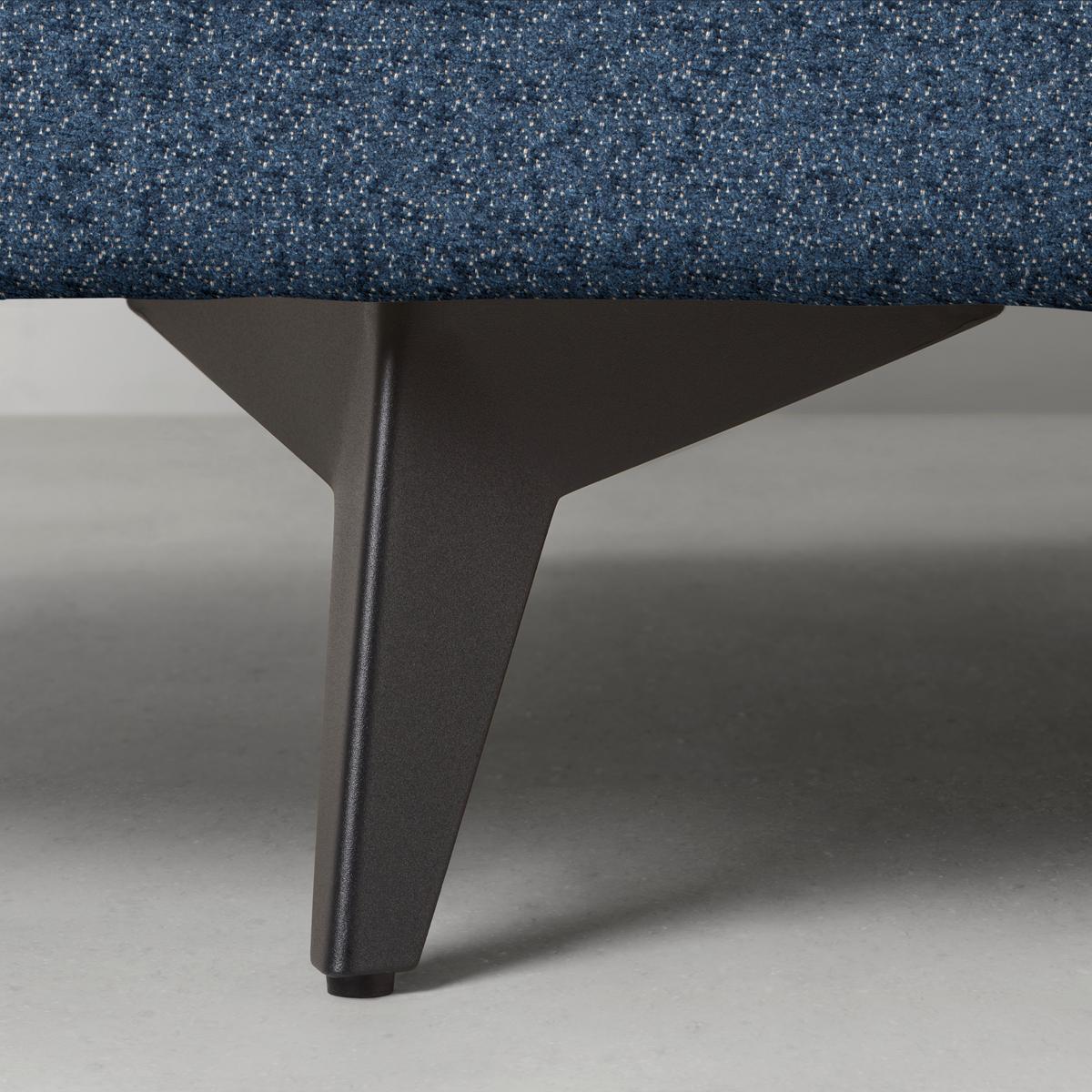 Ecksofa Axel Dunkelblau - Schwarz/Dunkelblau, MODERN, Textil/Metall (291/87/250cm) - Mömax