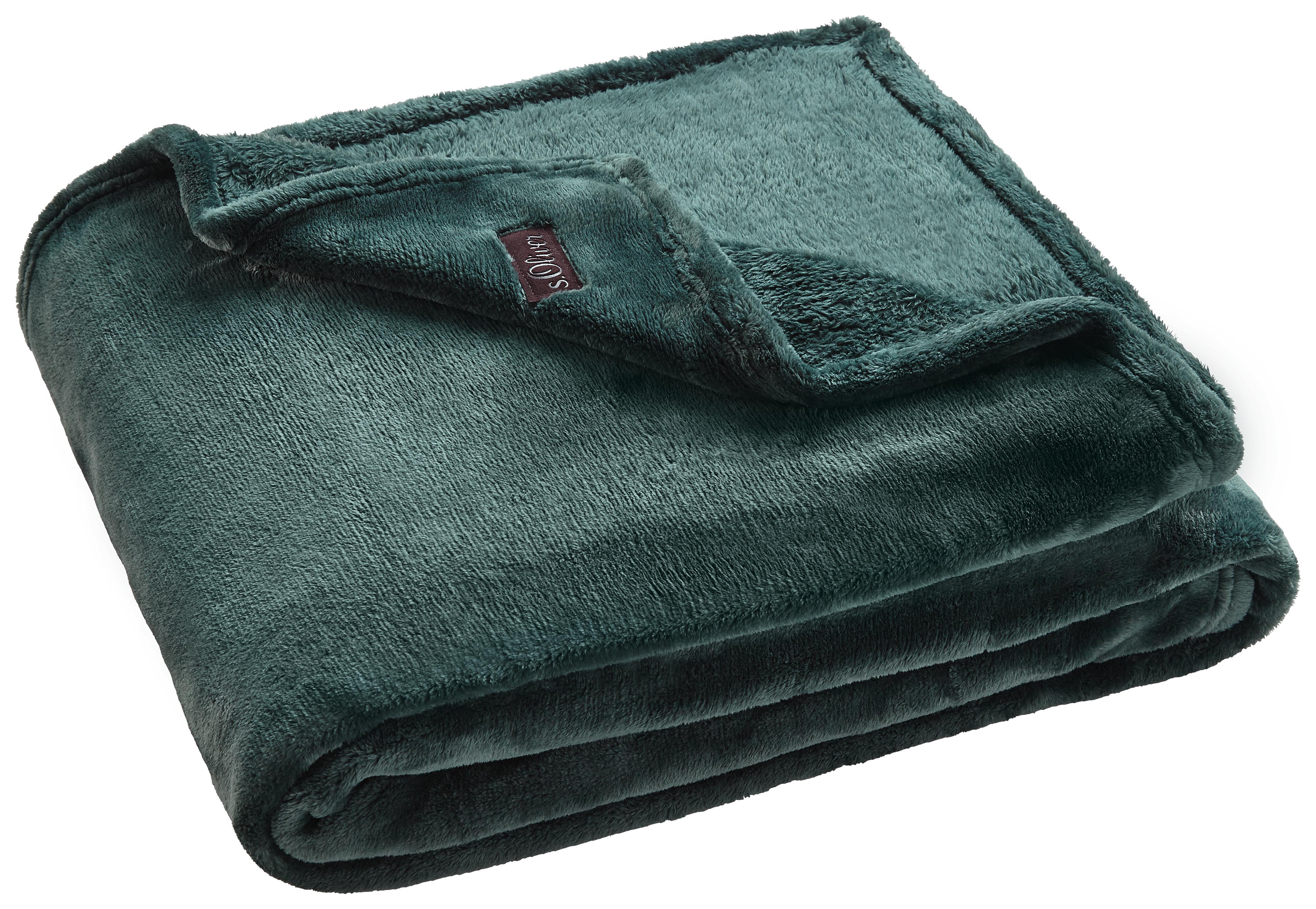 Kuscheldecke S'Oliver in Dunkelgrün ca. 150x200 cm - Dunkelgrün, MODERN, Textil (150/200cm) - S. Oliver