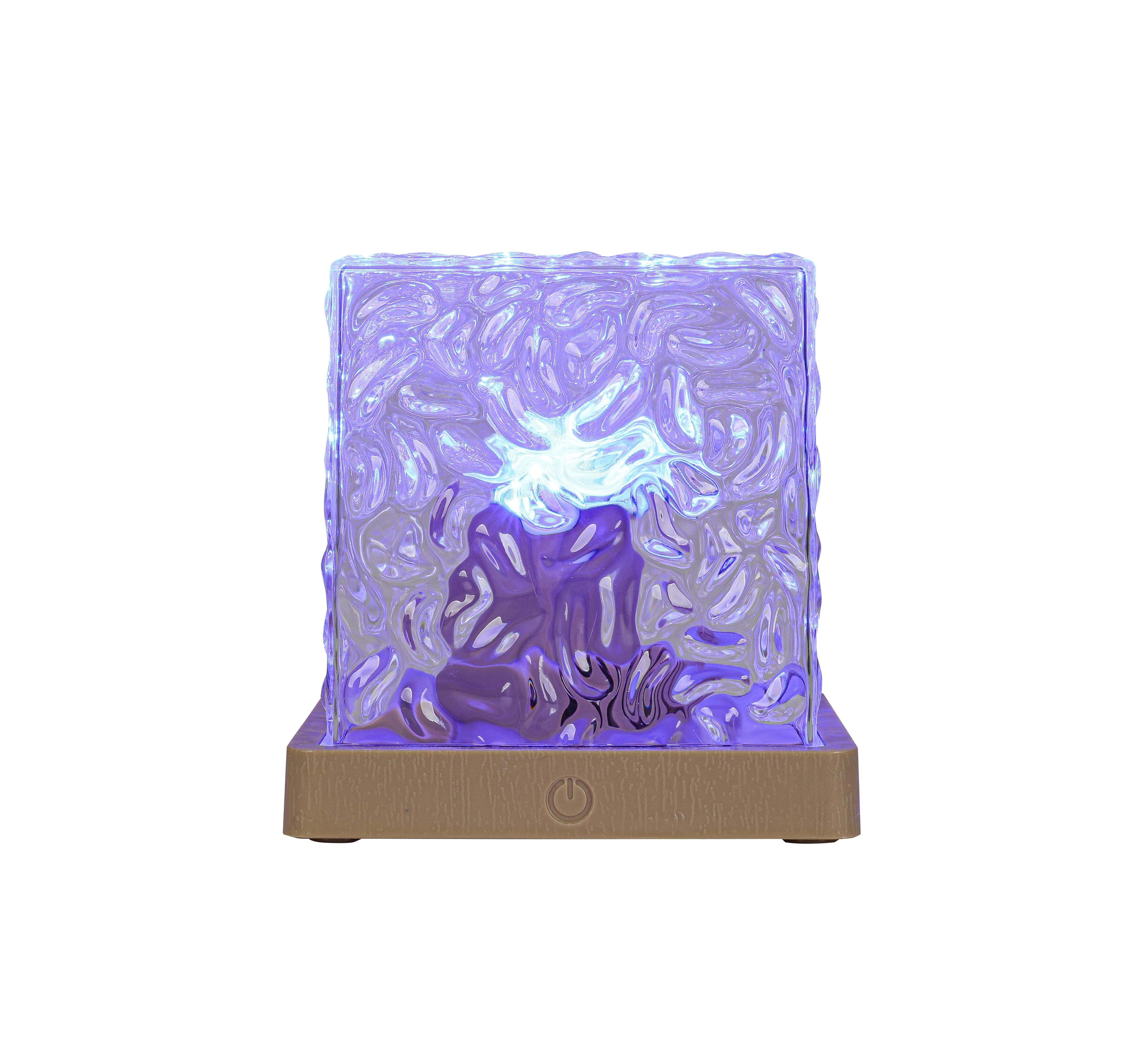 LED-BORDSLAMPA NIKA - sandfärgad/transparent, Modern, plast (11/11/11cm) - Mömax