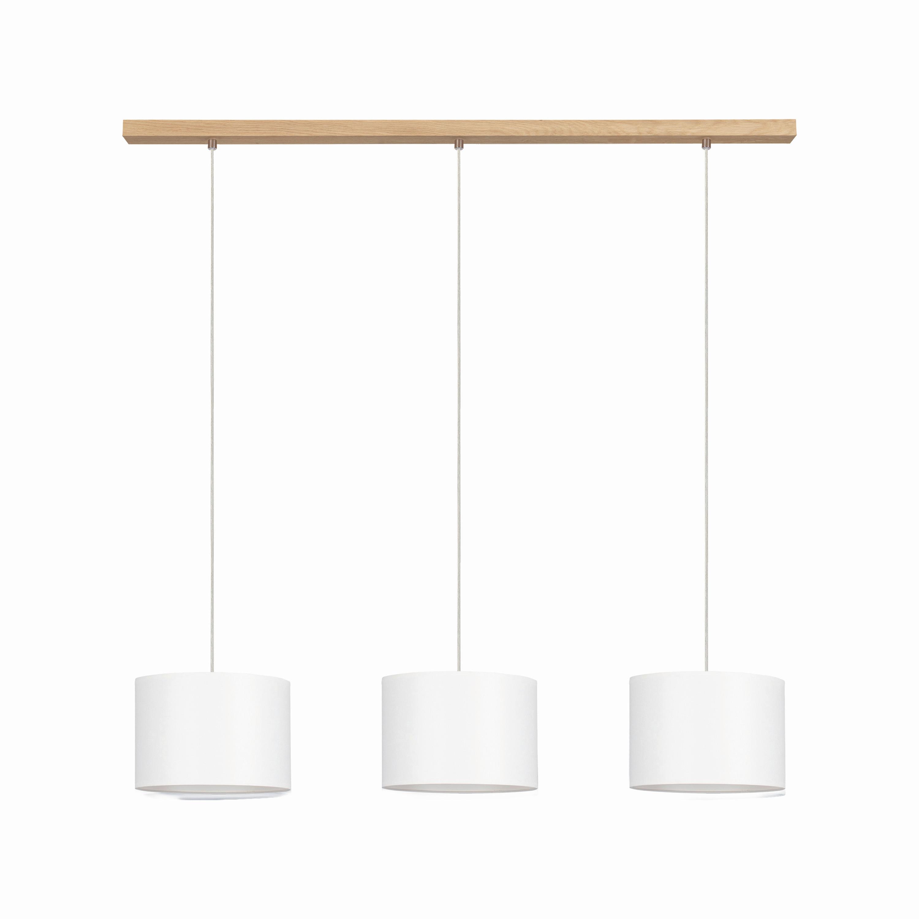 LAMPA WISZĄCA DOVE 16380374 - biały, Konventionell, drewno/tkanina (100/25/120cm)