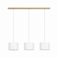 LAMPA WISZĄCA DOVE 16380374 - biały, Konventionell, drewno/tkanina (100/25/120cm)