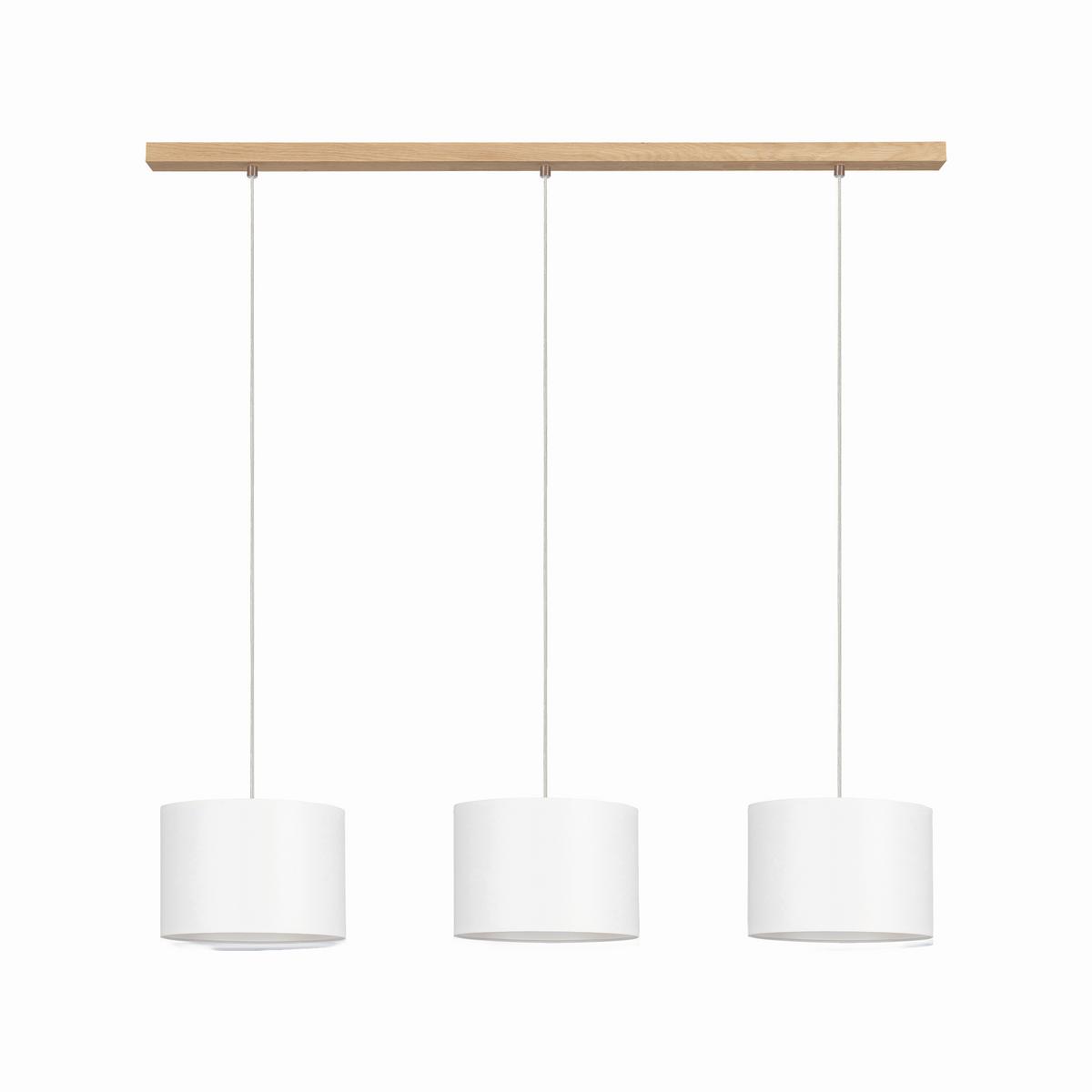 LAMPA WISZĄCA DOVE 16380374 - biały, Konventionell, drewno/tkanina (100/25/120cm)