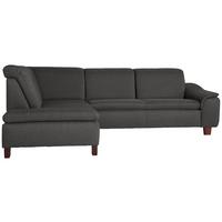 ECKSOFA AARON - Anthrazit/Nussbaumfarben, Design, Holz/Textil (187/247cm) - Max Winzer