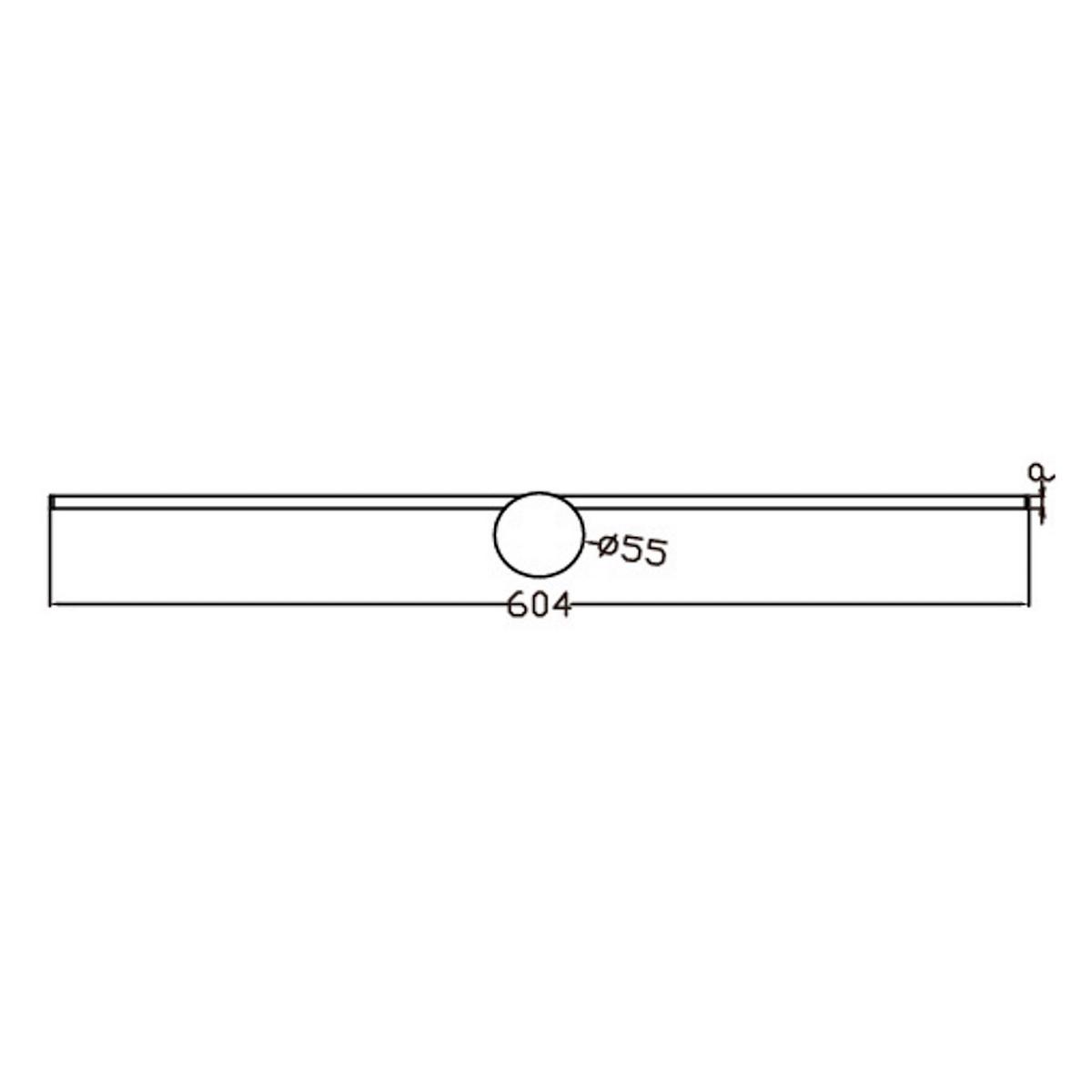Wandleuchte Lp-777/1w L Gd Modern Slim - Goldfarben, Design, Metall (5.5/60/7cm)