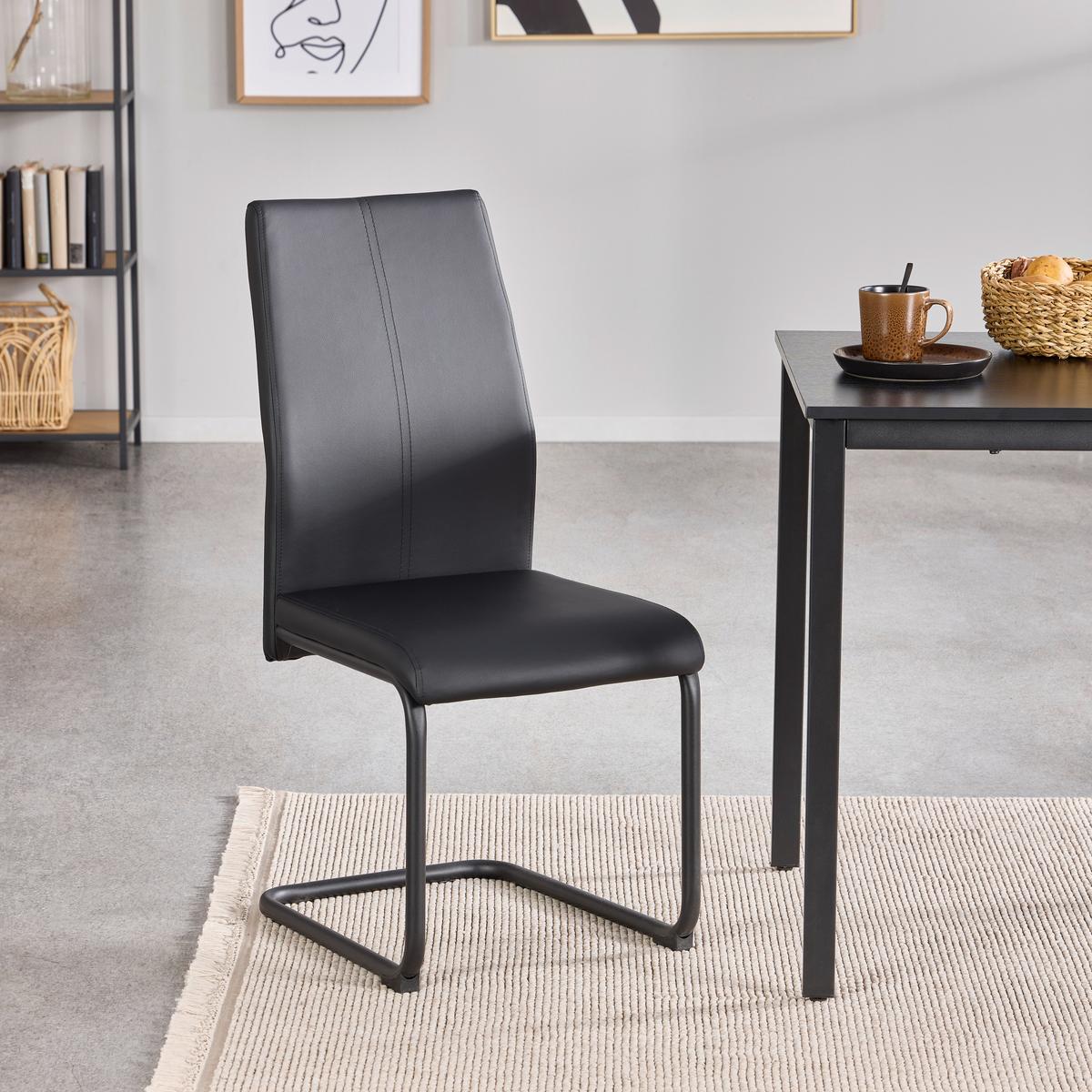 Stolica Anne - crna, Konvencionalno, metal/tekstil (44/96/57cm) - Best Price