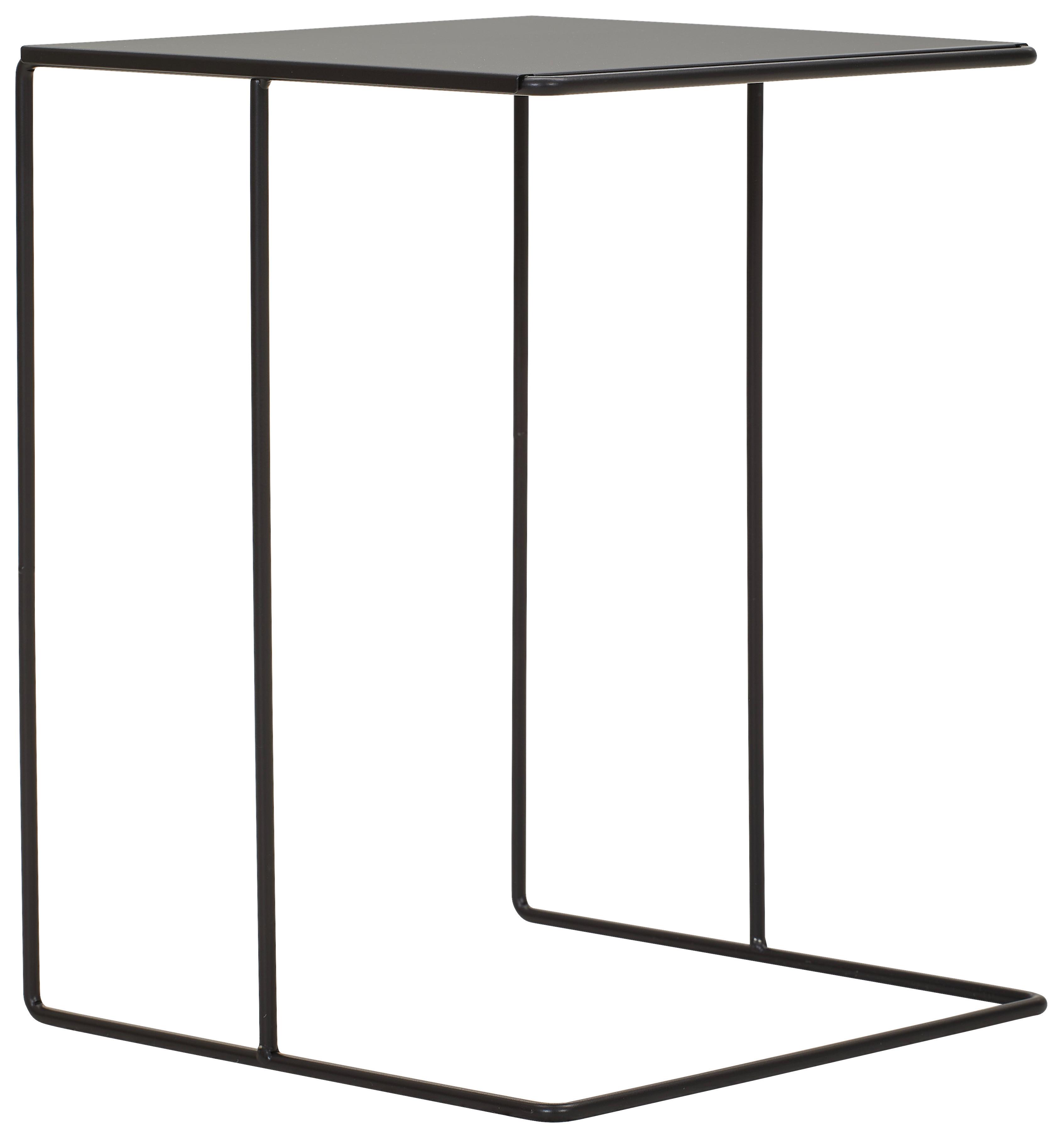 STOLIK BOCZNY 4-STAB ECKIG - czarny, Design, metal (38/38/50cm) - MID.YOU