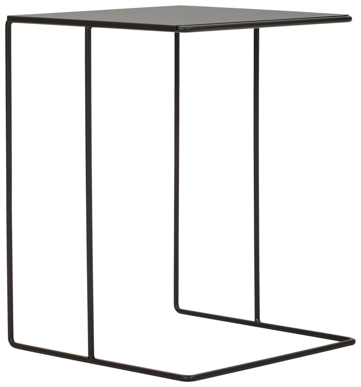STOLIK BOCZNY 4-STAB ECKIG - czarny, Design, metal (38/38/50cm) - MID.YOU