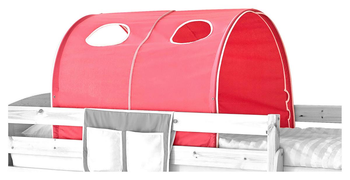 Tunnelset "Tunnelset", rosa/weiß - Rosa/Weiß, KONVENTIONELL, Textil/Metall (100/73/87cm) - MID.YOU