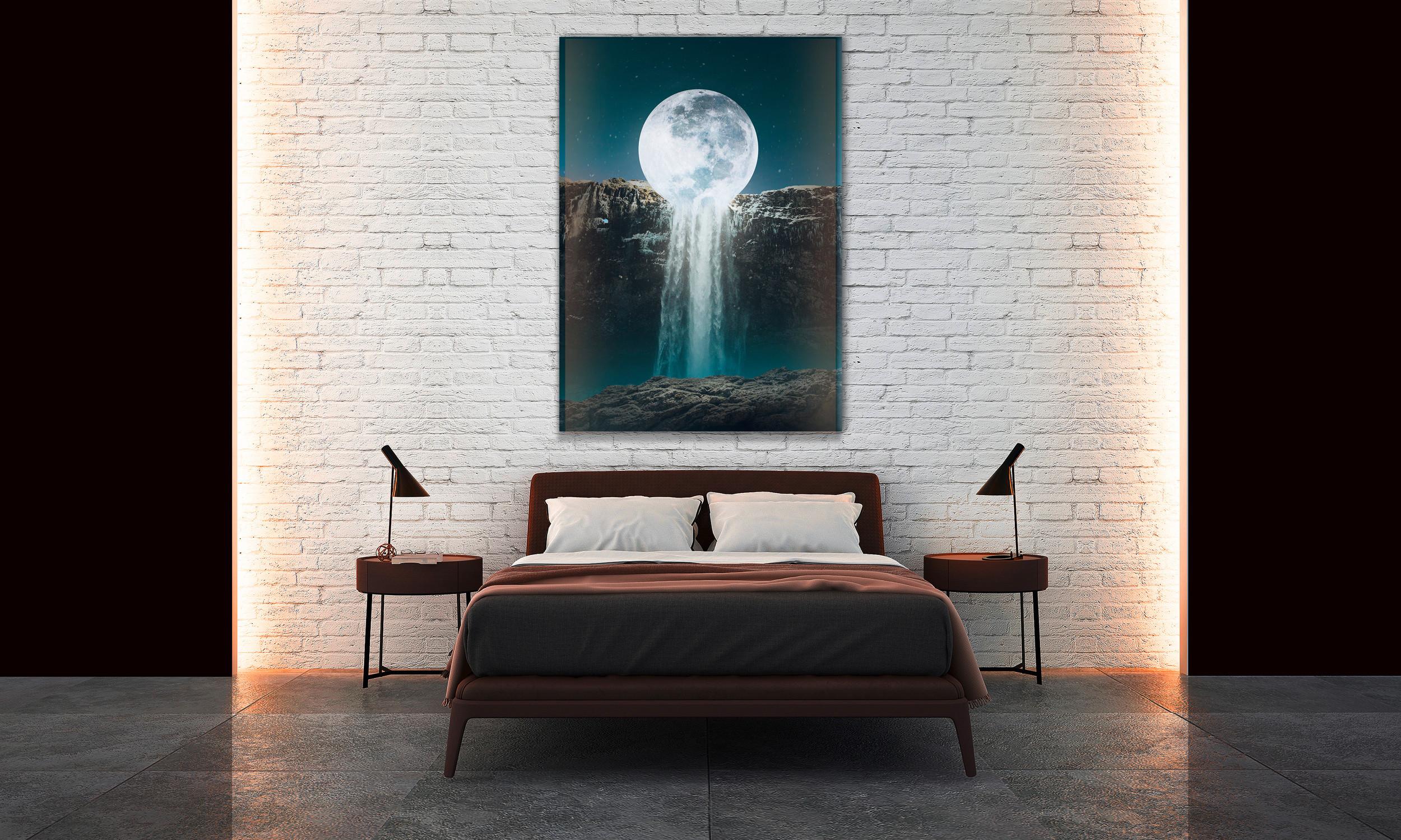 Bild Gento ca. 70x100cm - Weiß/Dunkelblau, Holzwerkstoff/Textil (70/100cm) - Modern Living
