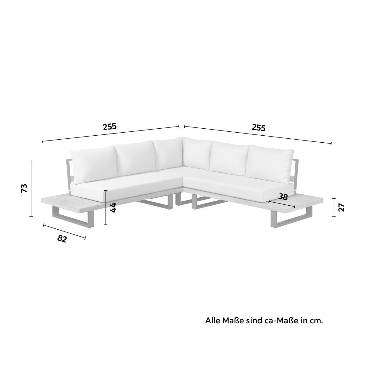 Lounge Garnitura Gabriel - boja akacije, Prirodno, drvo/metal (82/82/27cm) - Mömax