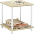 Beistelltisch Eichefarben/Chromfarben - Chromfarben/Eichefarben, MODERN, Holzwerkstoff/Kunststoff (40/41,5/40cm) - Based Beistelltisch Eichefarben/Chromfarben - Chromfarben/Eichefarben, MODERN, Holzwerkstoff/Kunststoff (40/41,5/40cm) - Based