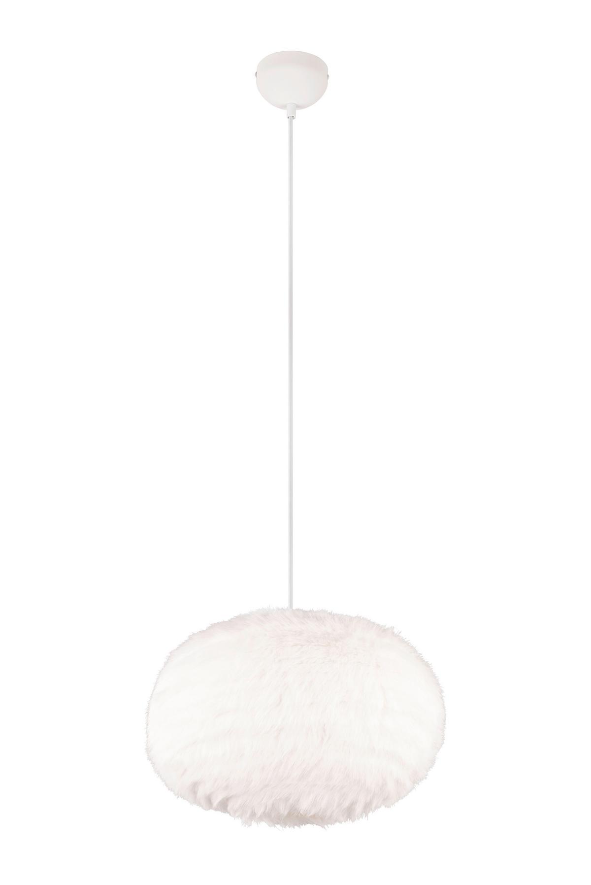 LAMPA ZWIESZANA R31581901 FURRY - biały/kolor piaskowy, Modern, metal/tkanina (50/150cm)