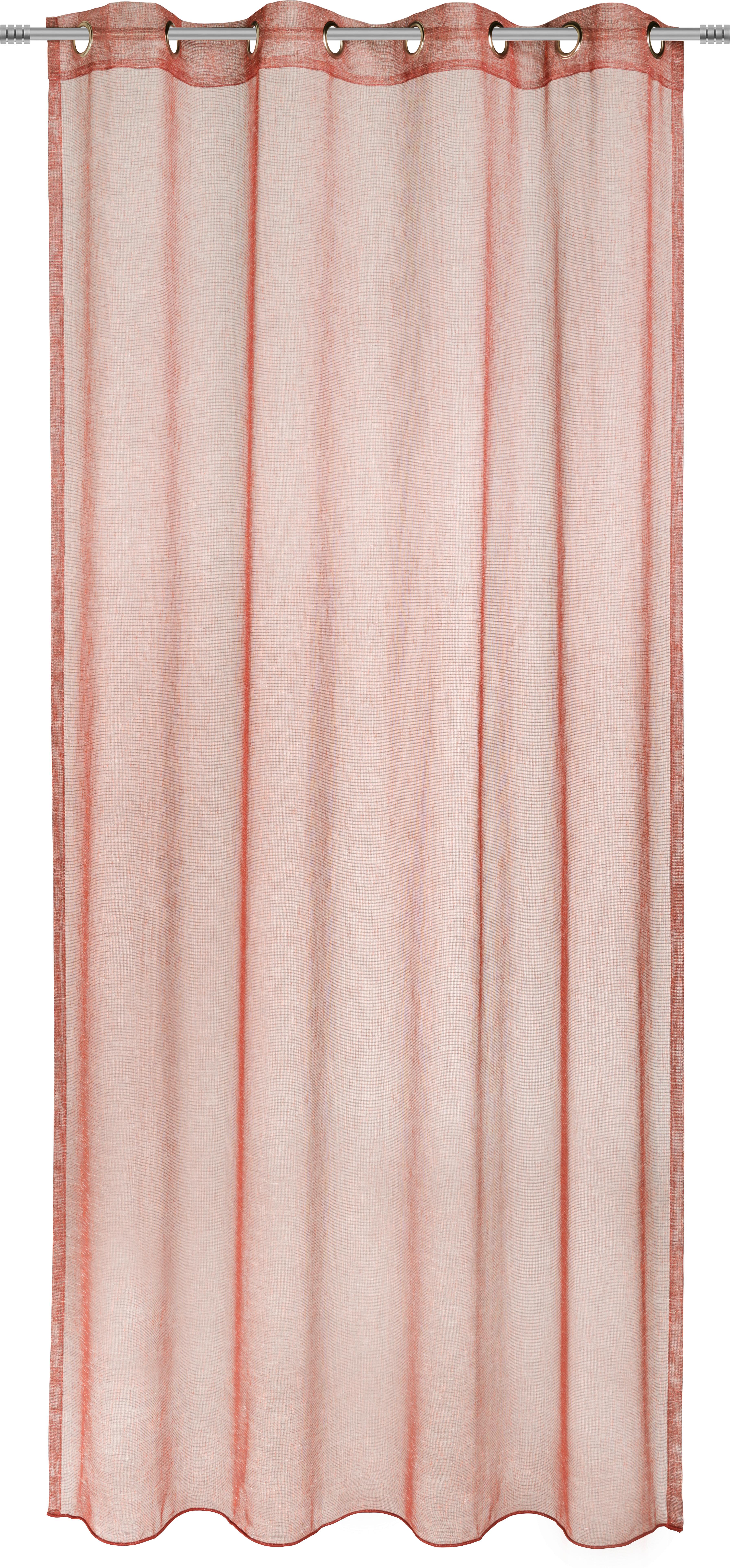 ZASŁONA NA PRZELOTKACH CARINO - terakota, Basics, tkanina (145/245cm) - Ambiente