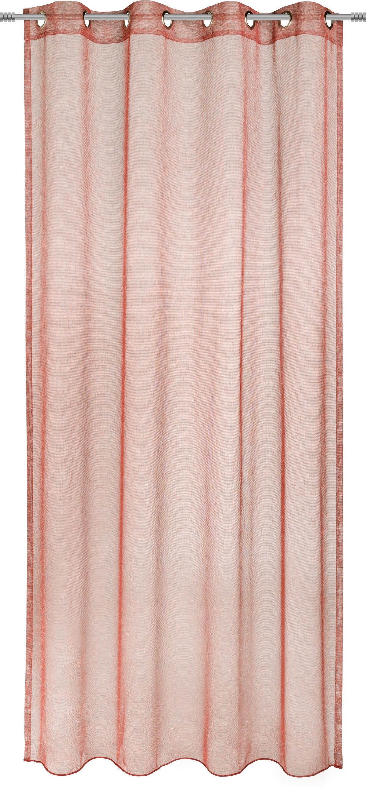 ZASŁONA NA PRZELOTKACH CARINO - terakota, Basics, tkanina (145/245cm) - Ambiente