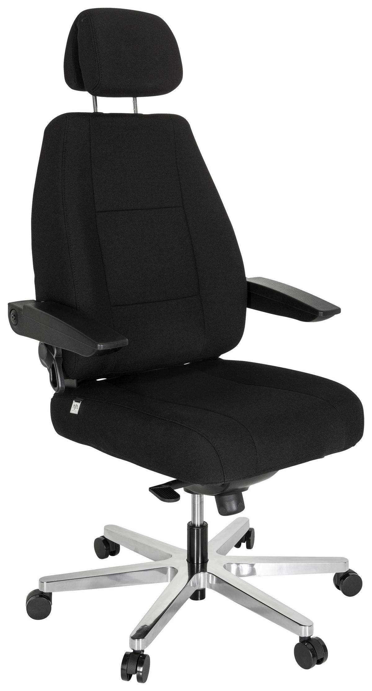 Pisarniški Stol 24 Hours I, Črna - srebrne barve/črna, Basics, kovina/umetna masa (70/152/70cm) - MID.YOU