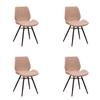 STUHL-SET BARRON - Beige/Schwarz, Design, Textil/Metall (47/82/55cm) - MID.YOU