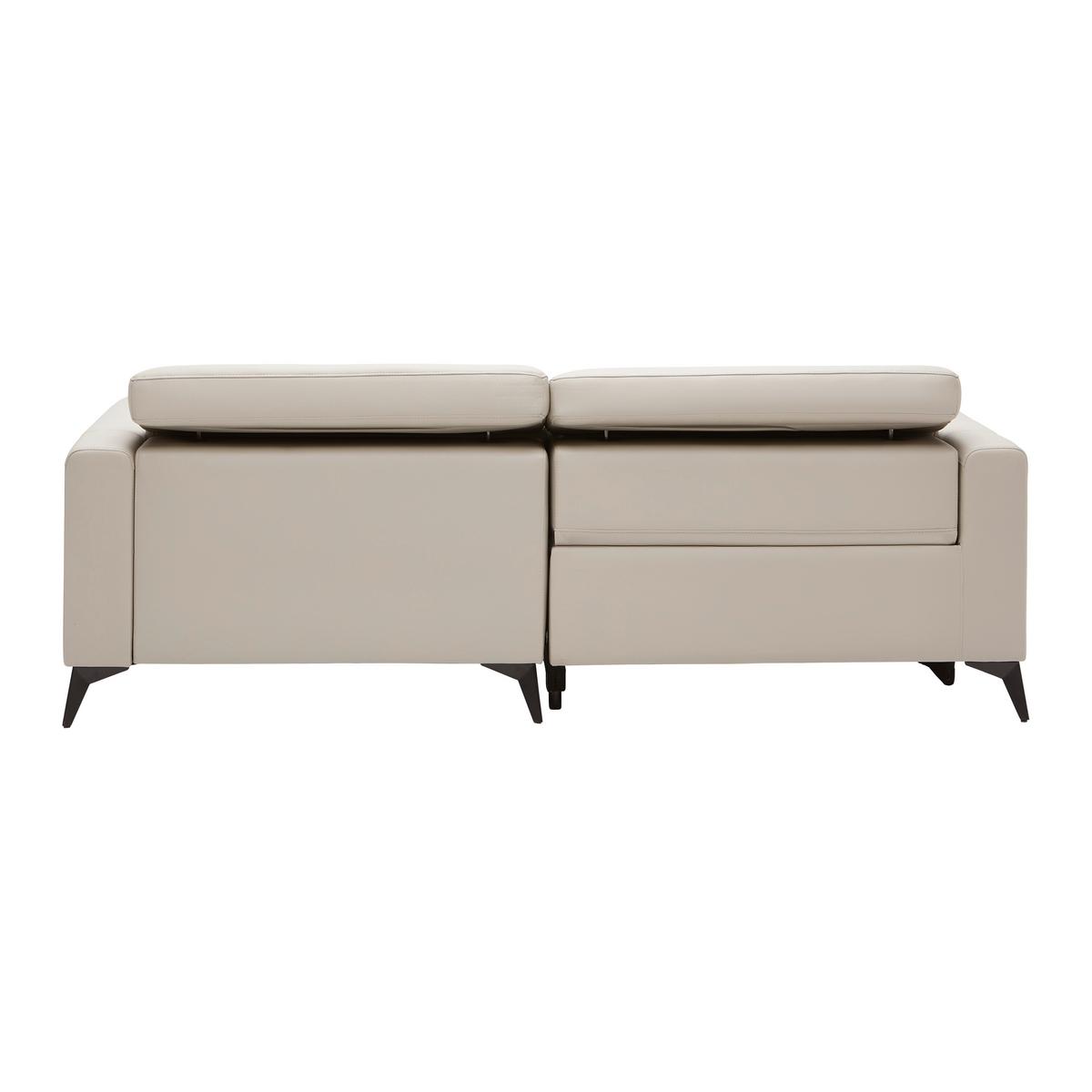 Ecksofa Bari Beige - beige/noir, Konventionell, cuir/métal (214/75-95/102-163cm) - Mömax